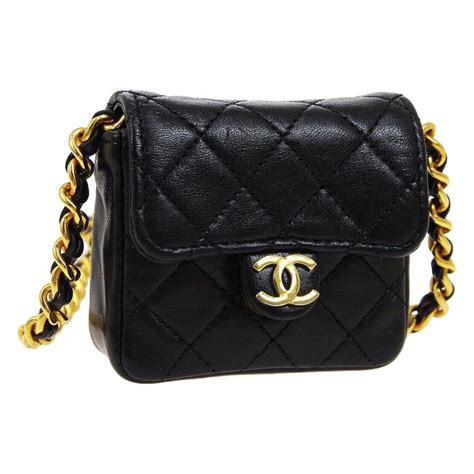 chanel vintage small evening bag thin chain